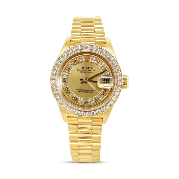 Pre-Owned Ladies 18K Yellow Gold Rolex Datejust