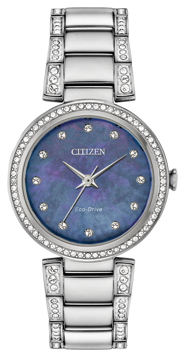 Citizen Silhouette Crystal with Blue MOP Dial