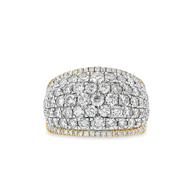14 Karat Two-tone Gold Diamond Fashion Ring