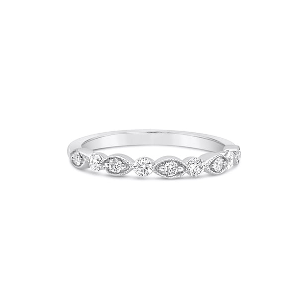 14 Karat White Gold Diamond Band 0.25 TDW