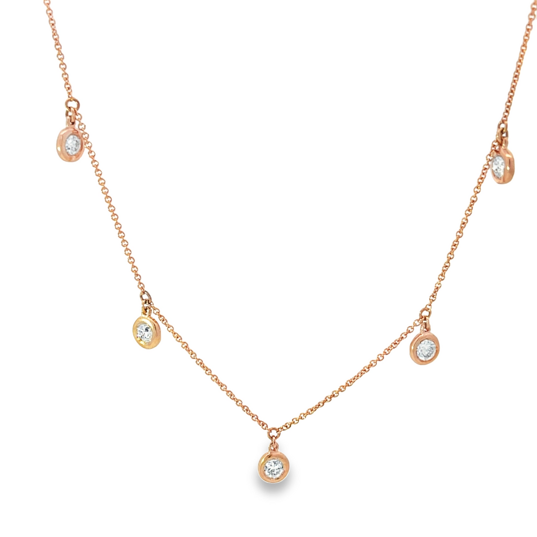 14 karat rose gold necklace sales