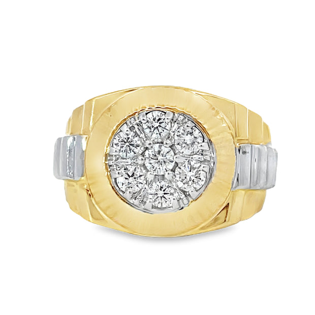 14 Karat Yellow Gold Diamond Fashion Ring 0.70 TDW