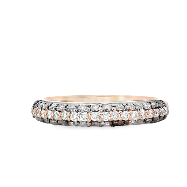 14 Karat Rose Gold Diamond Fashion Ring