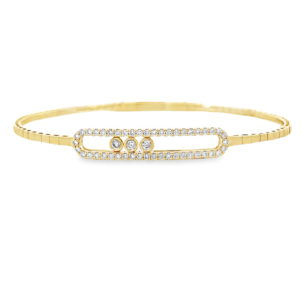 14 Karat Yellow Gold Diamond Bracelet 0.45 TDW