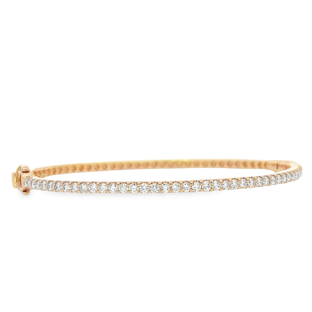 14 Karat Rose Gold Diamond Bracelet