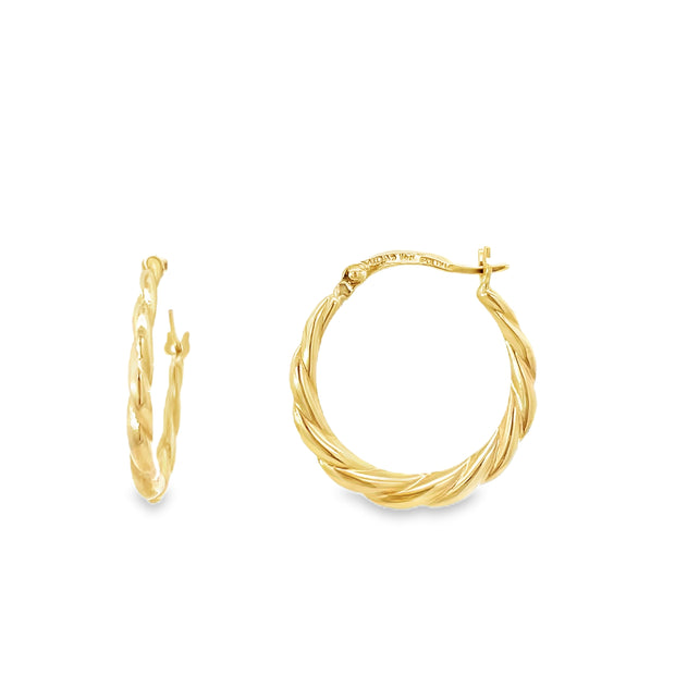 14 Karat Yellow Gold Hoop Earrings