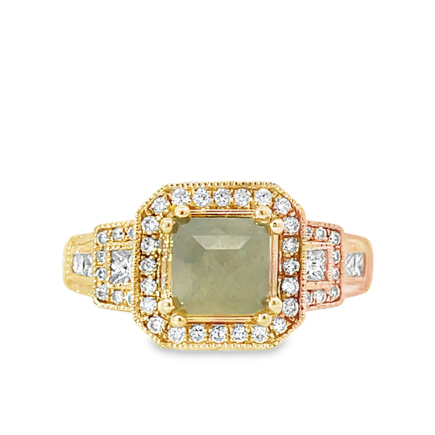 18 Karat Yellow Gold Diamond Fashion Ring