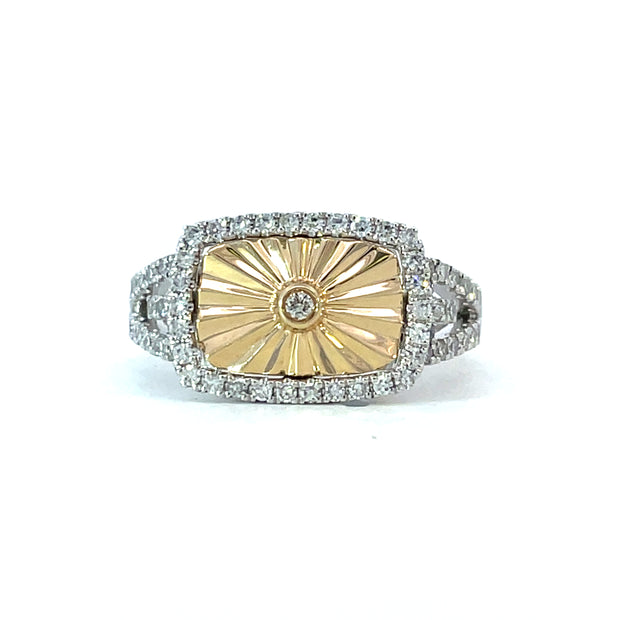 14 Karat Yellow Gold Diamond Fashion Ring 0.45 TDW