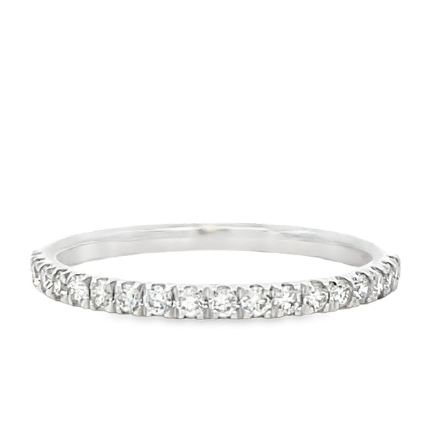 14 Karat White Gold Diamond Band .