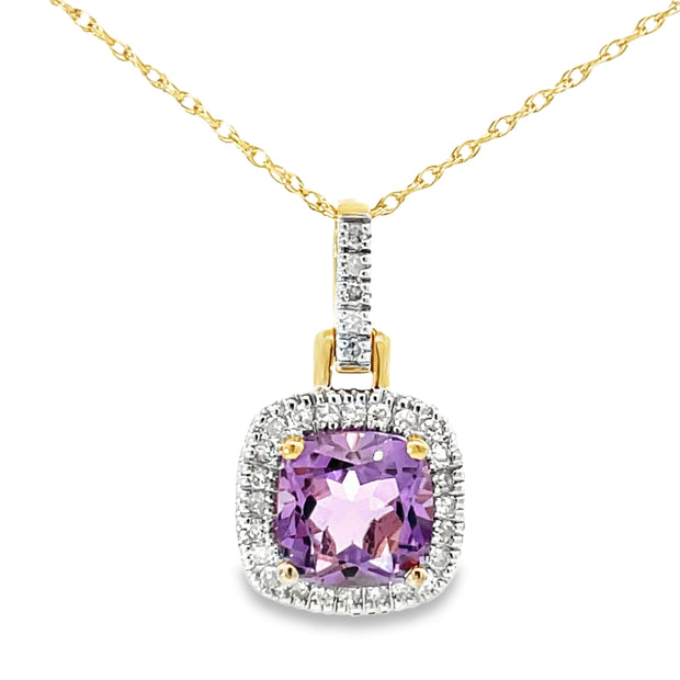 10 Karat Yellow Gold Amethyst Pendant