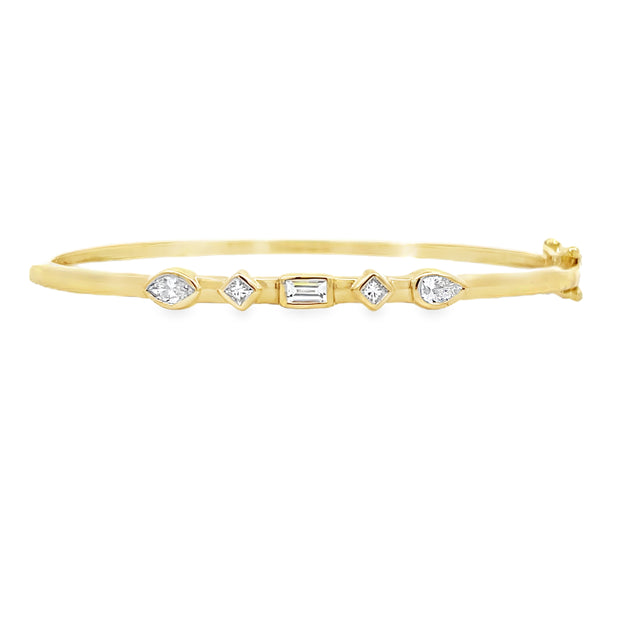 14 Karat Yellow Gold Diamond Bracelet 0.76 TDW