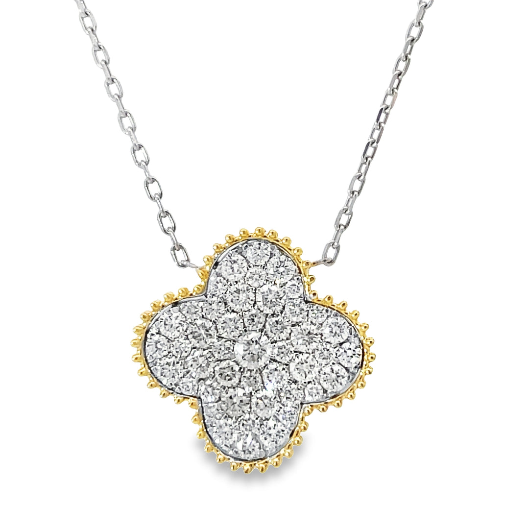 Diamond clover necklace discount