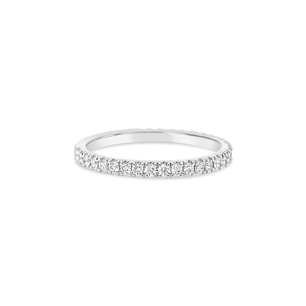 14 Karat White Gold Diamond Band