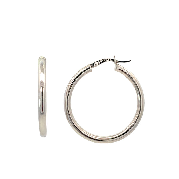 14 Karat White Gold "Randee" Hoops