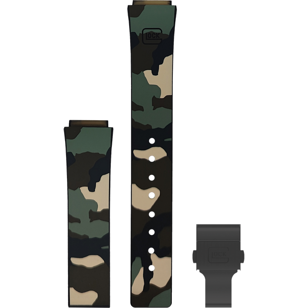 Forest Camo Silcone Glack Watch Band