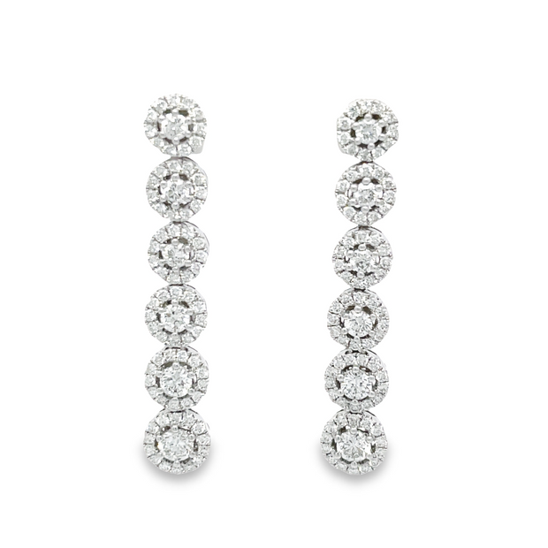 18 Karat White Gold Diamond Fashion Earrings