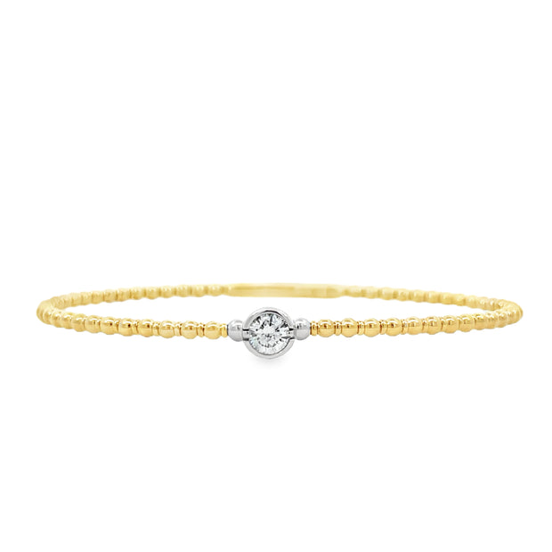 14 Karat Yellow Gold Diamond Bracelet 0.33 TDW