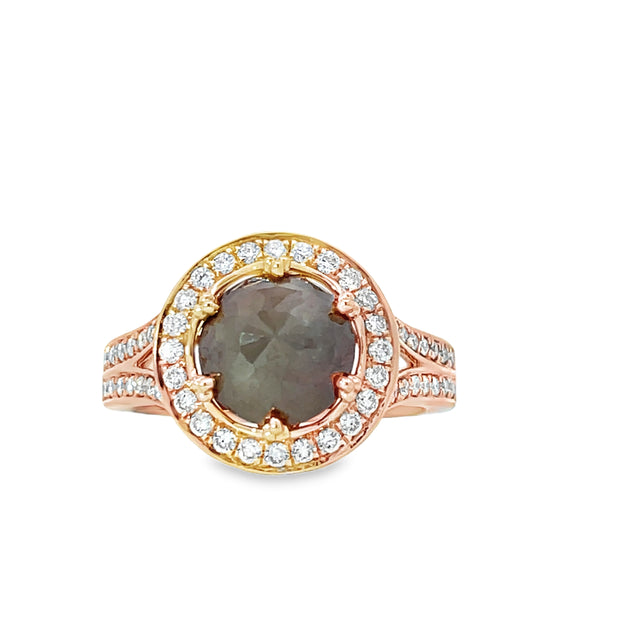 18 Karat Rose Gold Diamond Fashion Ring