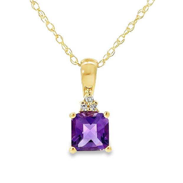 10 Karat Yellow Gold Amethyst Pendant