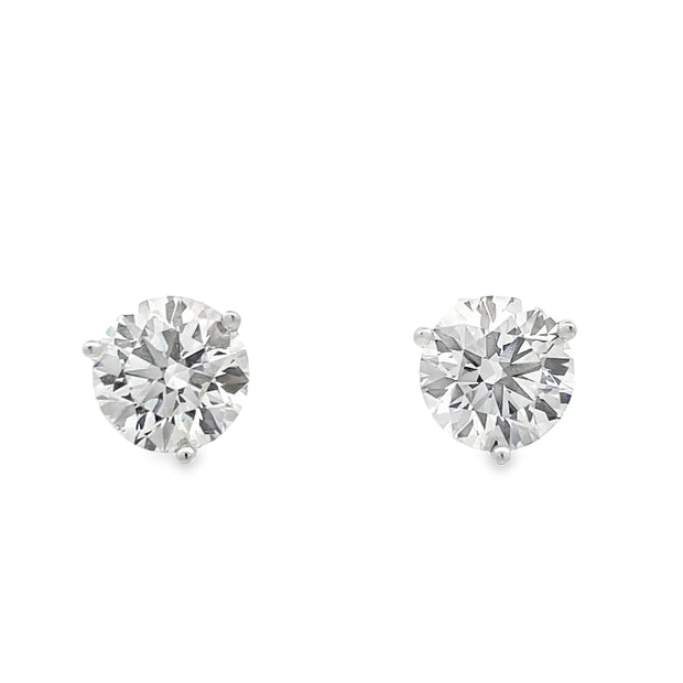 14KW 4.17TDW Round Lab Grown Diamond Studs I VS2 IGI