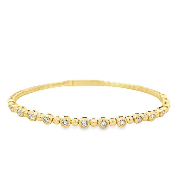 14 Karat Yellow Gold Diamond Bracelet 0.46 TDW