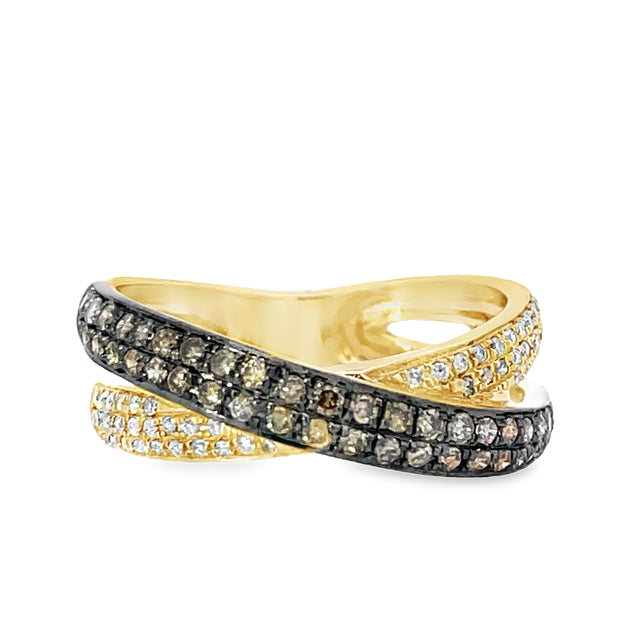 14 Karat Yellow Gold Diamond Fashion Ring