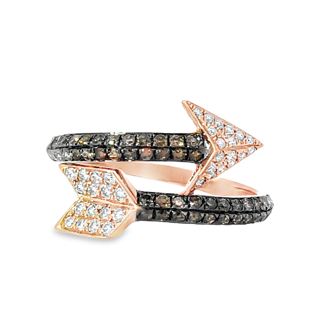 14 Karat Rose Gold Diamond Fashion Ring