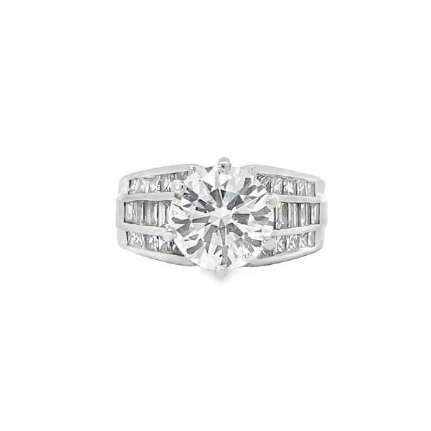 14 Karat White Gold Estate Diamond Engagement Ring